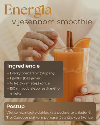 🍊🍎 Jednoduchý jesenný recept plný vitamínov: ✔️ 1 pomaranč ✔️ 1 jablko ✔️ škorica ✔️ voda alebo rastlinné mlieko...